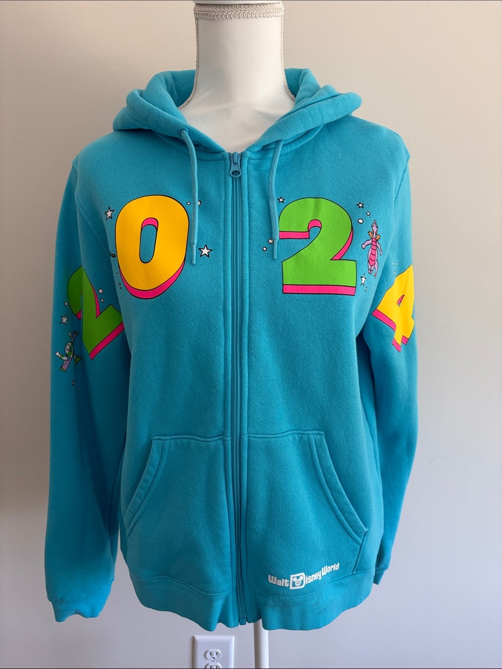 Disney Bright Turquoise 2024 Graphic Zip Hoodie